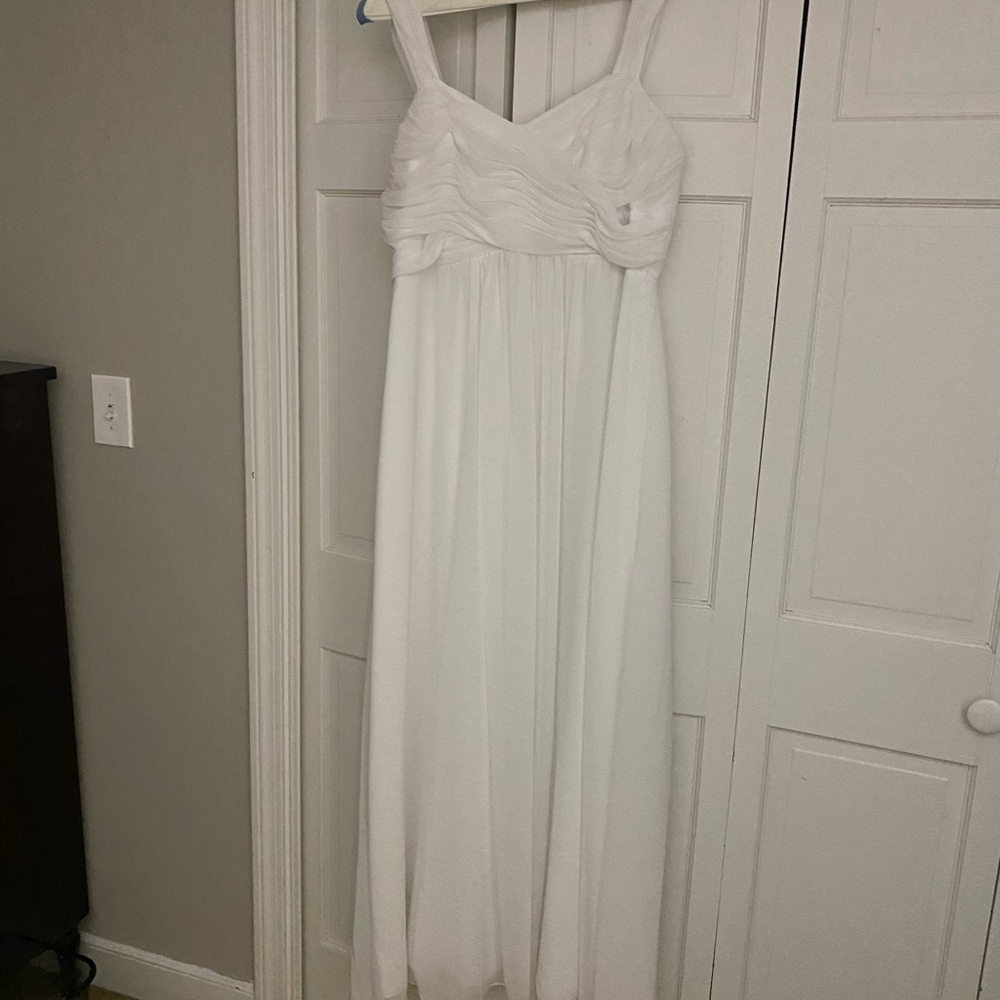 Alfred Angelo White Gown with Ruched Detail